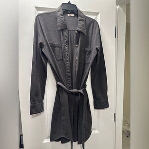 Faherty Charcoal Shirt Dress